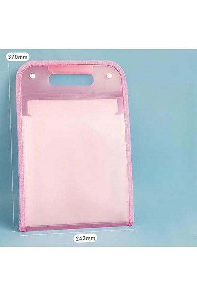 Choice Pink 13 Pocket File Folders Portable A4 Letter Size Macaron Color Accordian Document Organizer For C