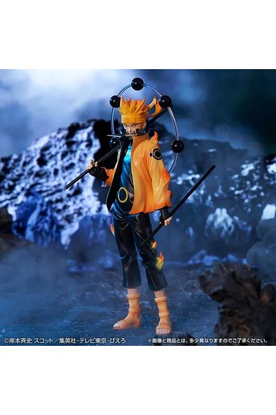BANDAI 1 SET 20cm Bandai Naruto Anime Figure Shippuden Uchiha Sasuke Hatake Kakashi Namikaze Minato Action