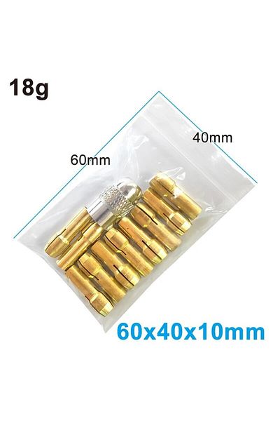 Choice Brass Collet Set 11pc Brass Chuck Silver Nut Electric Grinding Drill Bit Clamp Mini Drill Bit Chuck