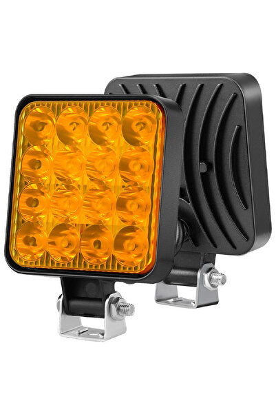 ASTRA LED 16 LED 12 Volt Turuncu Spot Far Oto Çalışma Lambası ATV Kamyon Tır ...