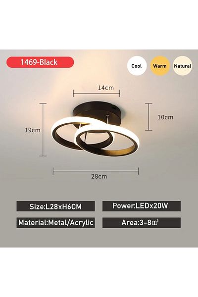JOYINLED Black-r Led 3 Color Corridor And Corridor Lighting Fixtures Modern And Minimalist Nordic Table Lamp