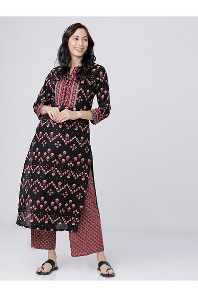 Vishudh By Styli All Over Print Kurta & Palazzos Set