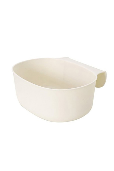 Choice سلة مهملات معلقة بيضاء للمطبخ ذات سعة كبيرة على الطراز الأوروبي وحامل سلة المهملات