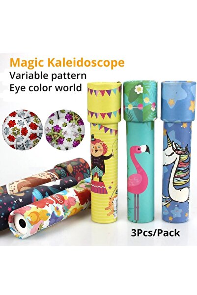 Choice 3 قطع من 3 قطع من منظار الكالييدوسكوب الدوار السحري لإرسال الألوان الع...