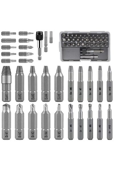 Choice 33 Pcs 33 Pcs Damaged Screw Extractor Kit With Sleeve Extension Drill Bit For Universal Guillotine B