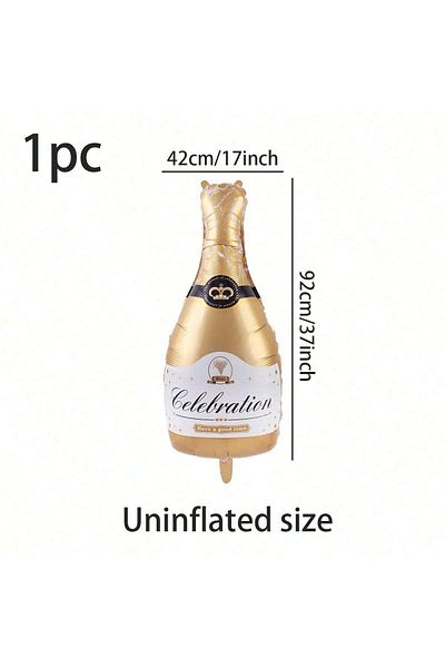 Choice 17x37inch Golden 1pc Champagne Aluminum Film Balloon Large Birthday Party Wedding Wedding Decoration