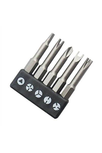 Choice Silver 5pcs Special-shaped Screwdriver Set 50mm U-shaped Y-type Triangle Inner Cross Three Points Sc