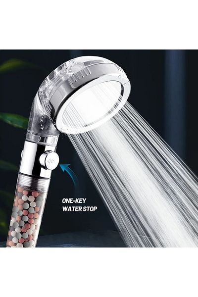 Choice Only Shower Spa Shower Head 3 Modes Adjustable High Pressure Saving Water Contains Filter Balls Abs