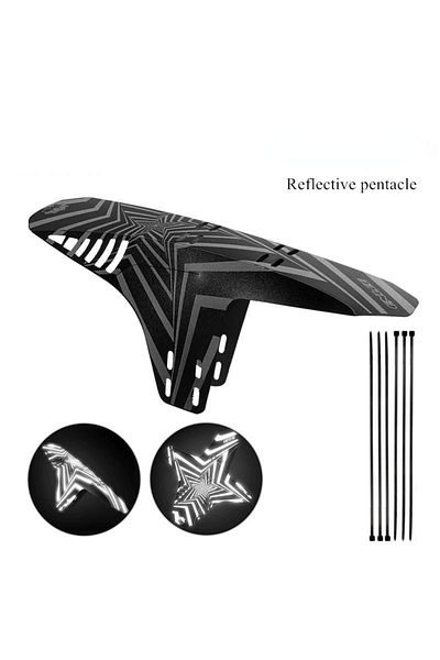 Choice 1pc Reflective Mudguard MTB Bicycle Fender Suitable for Front Fork Rear Wheel Fender Reflective M...