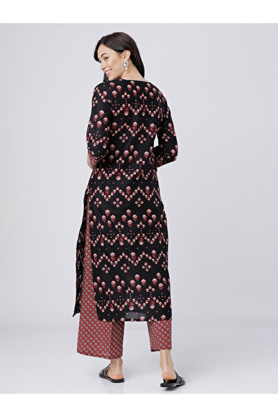 Vishudh By Styli All Over Print Kurta & Palazzos Set