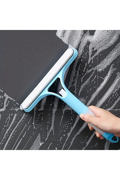 Choice Sky Blue Household Multi-function Glass Cleaning Mirror With Watering Can 3-in-1 Glass Scraper Windo