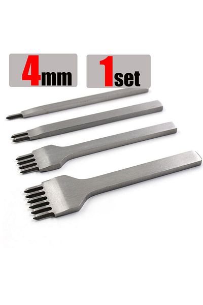 QJH 4mm 1set 3/4/5/6mm Spacing Punch Tool For Leather Hole Punches Tool Lacing Stitching Sewing Diy Leat