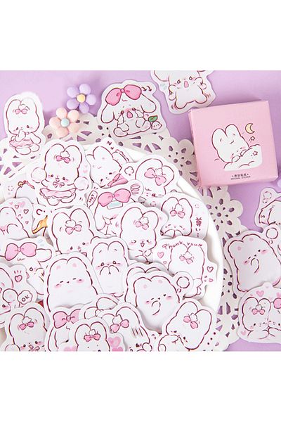 Choice 45 Pcs/box Cute Rabbit Daily Kawaii Decoration Stickers Planner Scrapbooking Stationery Korean Di...