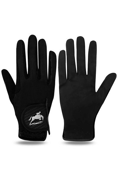 Choice S Black Horse Riding Gloves Equestrian Women Mesh Breathable Lightweight Color Pack, Comfortable Gri