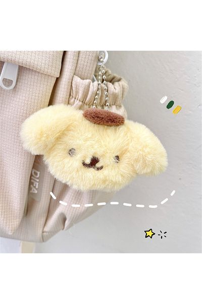 Choice 3 Sanrio Plush Keychain My Melody Pom Purin Hello Kitty Cartoon Animal Plush Key Chain Bag Pendant .