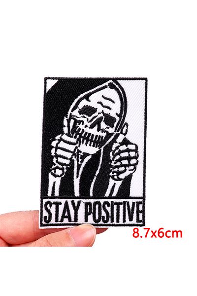 Choice Pe7665ct Punk Skull/embroidery Patch Iron On Patches For Clothing Diy Horror Movie Patch Embroidered