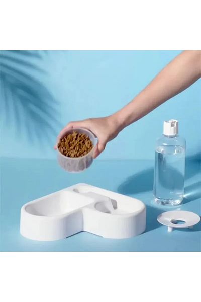 Choice 1pcs Double Dog and Cat Bowl-Pet and Food Bowl Set with, Pet Feeding Bowl Suitable for Cats and S...