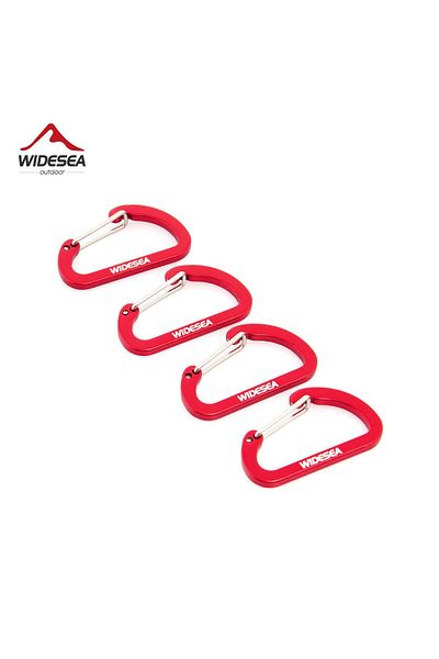 Choice Red Widesea 4pcs Camping Hiking Mountaineering Buckle Aluminium Alloy Cord Buckles Equipment Outdoor