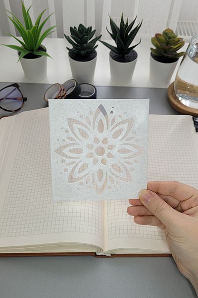 Karmelom Studio Vintage Mandala Pattern Painting Template Ruler