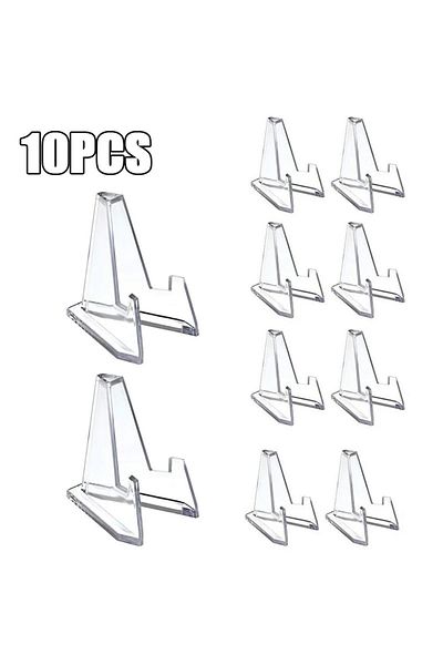 Choice XL 10PCS Acrylic Display Holder Transparent Triangle Commemorative Coin Small Photo fram Anime Card