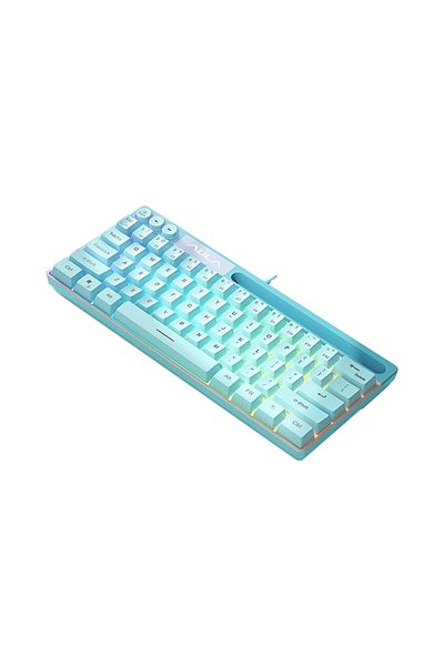 Choice لوحة مفاتيح ميكانيكية تعمل باللمس Aula F3061 بتأثير Blue-RGB مع 61 مفتاحًا ولوحة مفاتيح صغيرة سلكية بإضاءة خلفية RGB