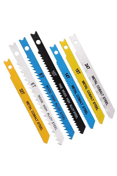 PINTUDY 7pcs Woodworking Curve Saw Blade Sawtooth Sharp Tough Wear Resistant Multi Specification Fast Cuttin