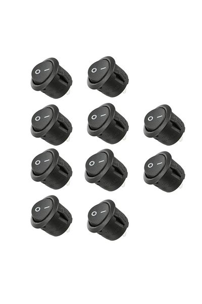 Choice 10Pcs SPST Snap-in Switch ON Off 2 Pin Round Snap Rocker Boat Switch AC for Car Auto Boat Househo...