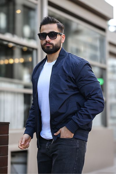 BASEL.CO ΑΝΔΡΙΚΗ ΝΕΑ ΣΕΖΟΝ ΣΚΟΥΡΟ ΜΠΛΕ ΕΠΟΧΗ BOMBER ΜΠΟΥΦΑΝ