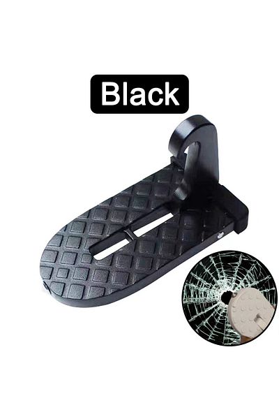 Choice 1pc Black 1pc Car Foot Pedal Aluminum Door Pedal Universal Mini Auxiliary Pedal Upper Roof Pedal Ped