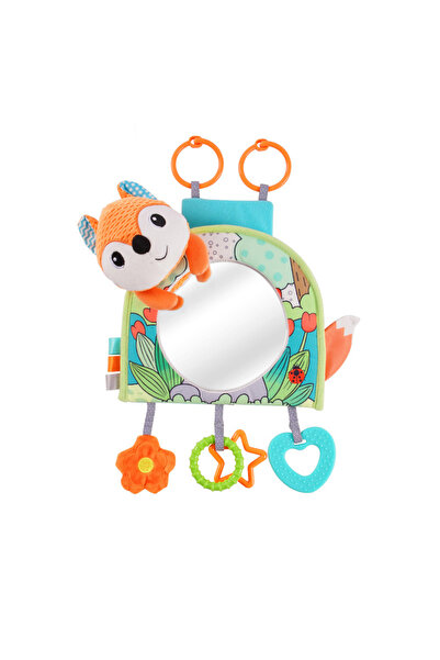 Choice مرآة برتقالية للأطفال، مقعد سيارة، عضاضة خلفية وورق مجعد، لعبة وقت بطن ممتعة للأطفال أثناء السفر