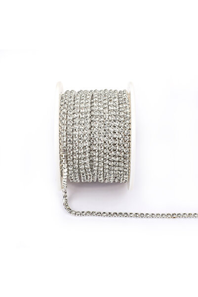 Choice22 10yards - roll SS16 - 4mm silver base clear 1Yard 10Yards/roll SS6-S...