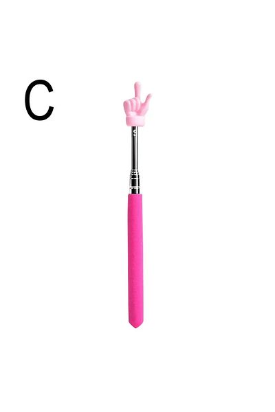 Choice C Retractable Teacher Pointer Finger Design Stainlesssteel Telescopic School Teaching Pointer Stick.