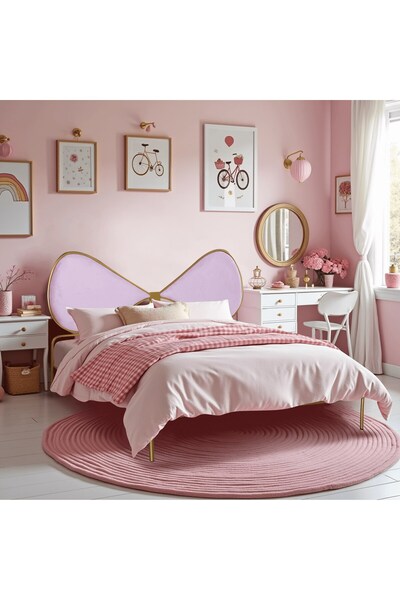 Püff Konsept Sanat & Dekorasyon Fiyonk Çift Kişilik Metal Karyola
