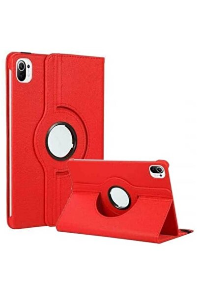 Tekamo Xiaomi Mi Pad 5 Uyumlu 11 inç Döner Standlı Tablet Kılıfı Kırmızı