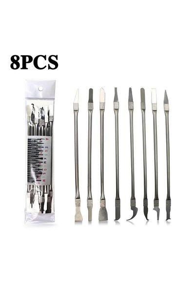 Choice 8pcs 8pcs Cpu Ic Glue Remover Phone Repair Tool C Chip Repair Thin Blades Piratical Repair Hand Tool