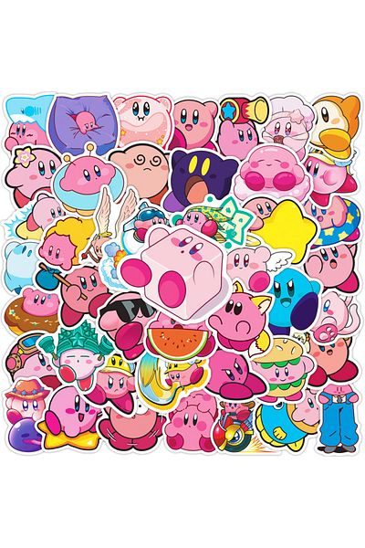 Choice 50pcs 10/30/50pcs Cute Kirby Anime Cartoon Stickers Diy Car Motorcycle Travel Luggage Guitar Fridge