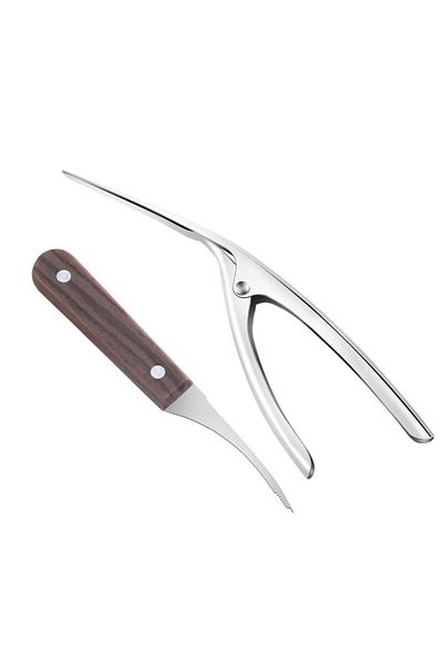 Choice 2pcs Shrimp Tool 2pcs Stainless Steel Shrimp Stripper Shrimp Line Remover Peeler Cleaning Peeling Se