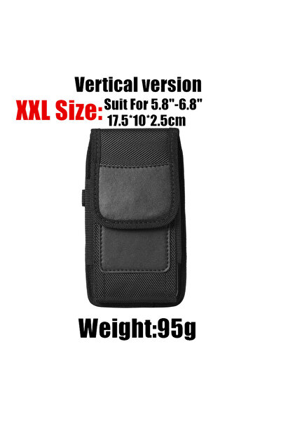 Choice XXL for 5.8-6.8inch Vertical Nylon Cell Phone Belt Clip Holster Pouch Buckle Wallet Card Holder Case