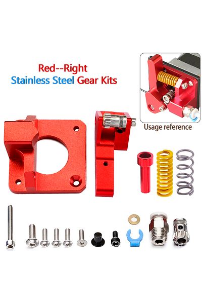 5Aplusreprap Dual Gear Extruder with Double Pulleys, Direct Aluminum Extrusion for Ender 3, V2, Neo, S5, CR10S...