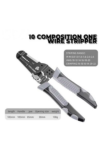 Choice 1175 Multi Functional Professional Electrician Wire Tool Cable Wire Stripper Cutter Crimper Automati