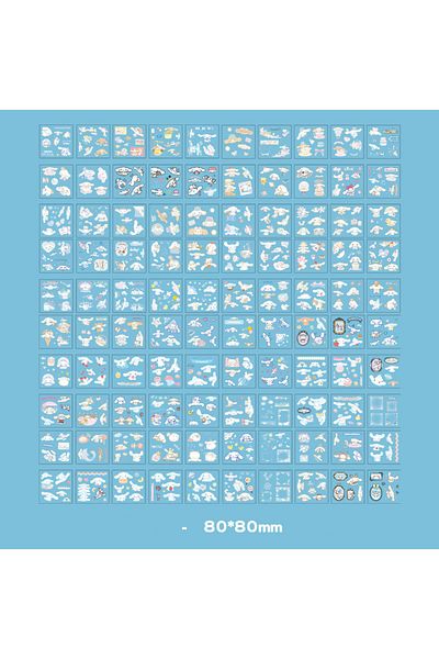 Choice Cinnamoroll 100sheet Sanrio Kulome Cinnamoroll Melody Combination Sticker Kawaii Hand Account Materi