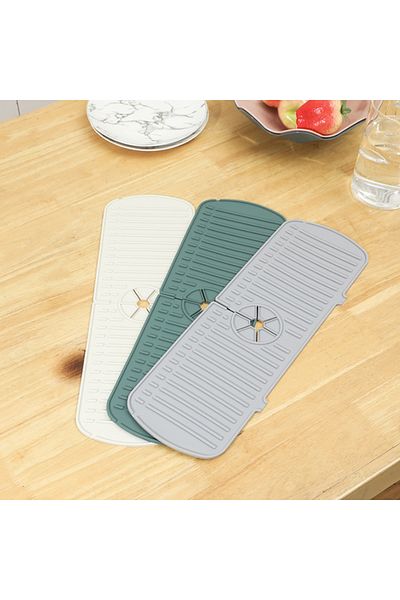 Choice 45cm Kitchen Silicone Faucet Mat Water Ripples Faucet Water Catcher Mat Large Sink Splash Pad Coun