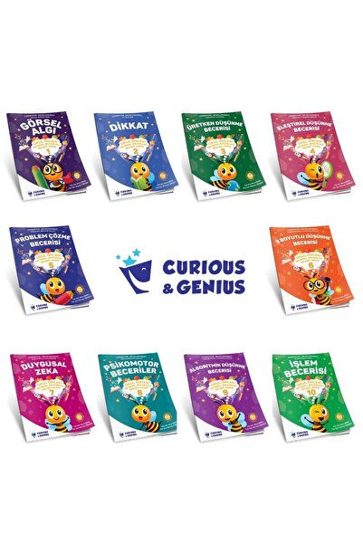 Curious&Genius سلسلة تطوير المهارات المعرفية لمرحلة ما قبل المدرسة 10 كتب