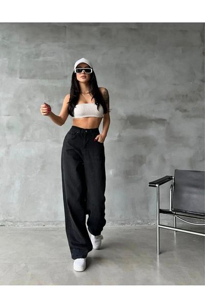 jsshop collection بنطلون عالي الارتفاع للموسم الجديد (تفاصيل مشبك على الخصر قابل للتعديل)