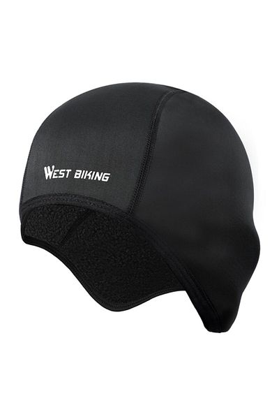 West Biking Black Winter Cycling Cap Windproof Thermal Ski Helmet Liner Running Skiing Motorcycle Ha