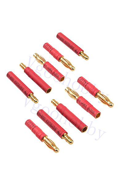 Choice 5Pairs No Cable 4mm Bullet Connector to 3.5mm Bullet Connector Banana Gold Plug Adapter for RC Ca...