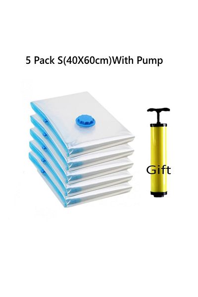 Choice 5pcs S With Pump 5pcs Vacuum Storage Bags Vacuum Seal Bag Space Saving Bags For Comforters Clothes P