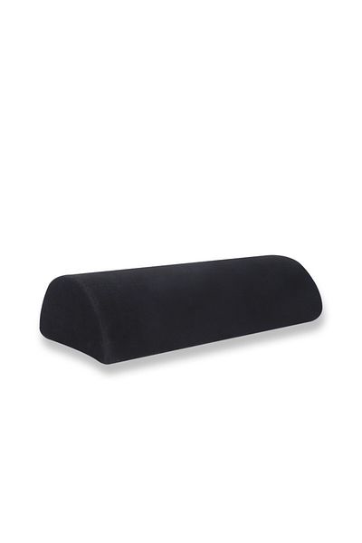 Choice 42x18x10cm Black Half Moon Bolster Semi-roll Pillow Ankle And Knee Support Elevation Back Lumbar Nec