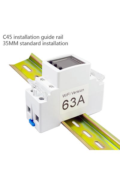 ATORCH 63a 2p 63a Tuya Wifi Smart Switch Circuit Breaker Energy Meter Kwh Power Metering Timer Relay