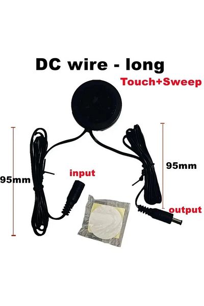 Choice 12 V 2-gang Long Dc Wire Black Dc 12v Wood Panel Touch Switch Sweep Dimmer Sensor Penetrating Led Di